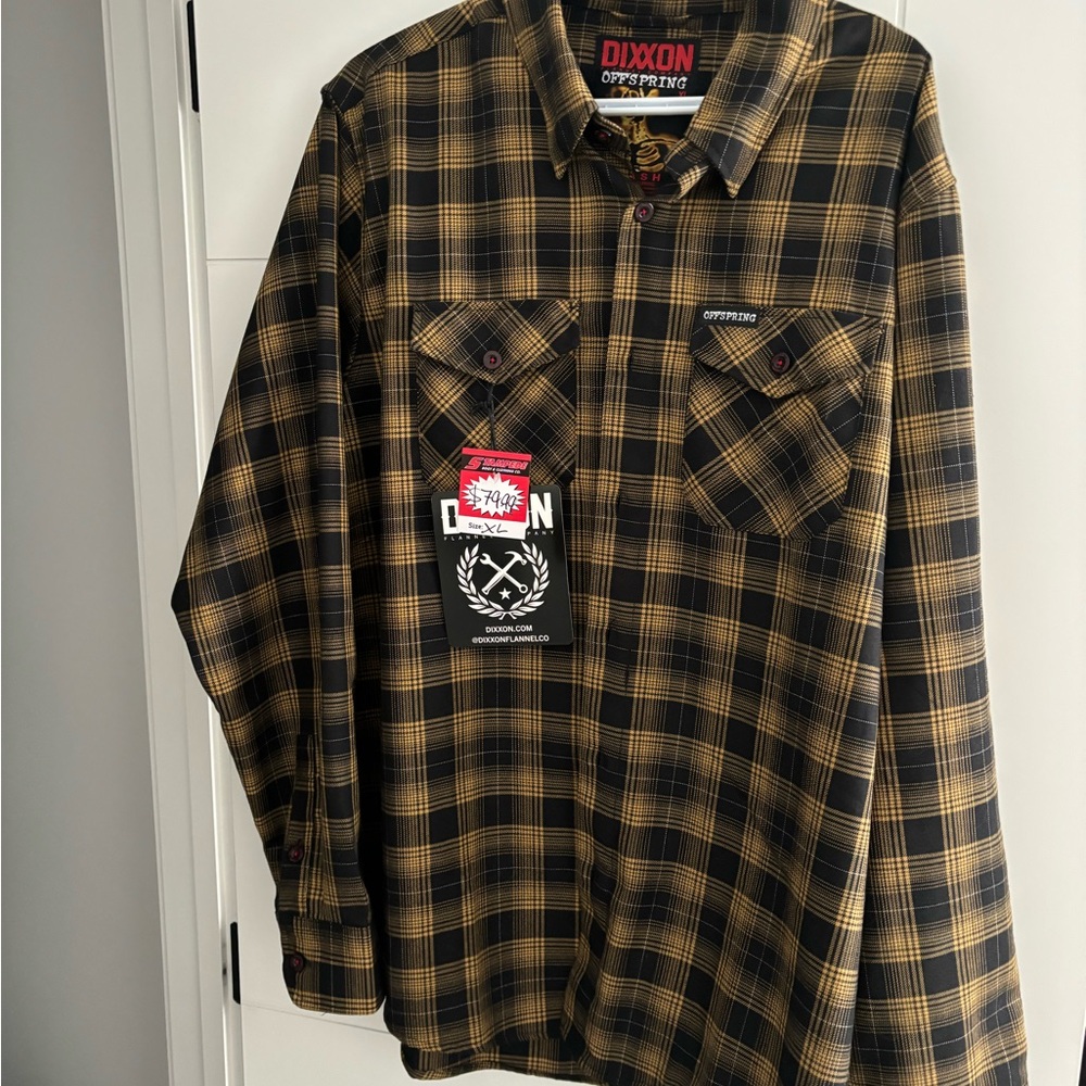 DIXXON Black and Yellow Plaid Shirt